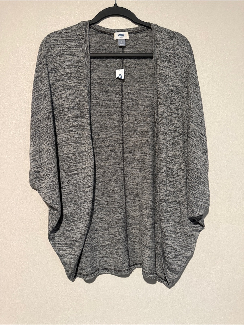 Old Navy Gray Heather Open-Front Cocoon Cardigan
